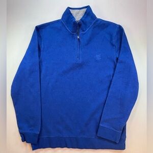 Chaps Men's Royal Blue 1/4 Zip Sweater size Medium